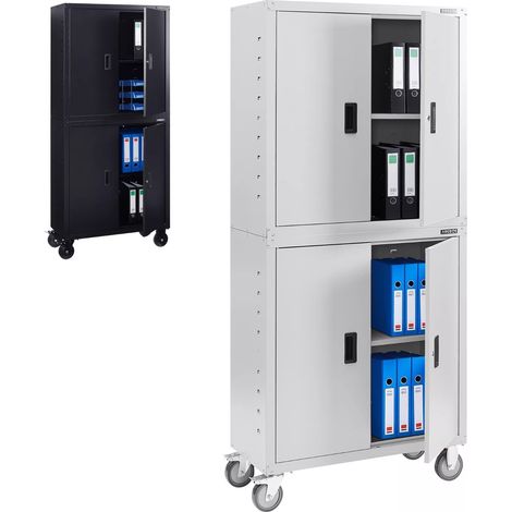 AREBOS Filing Cabinet Office Cabinet Material Cabinet With Wheels Grey (1/5)