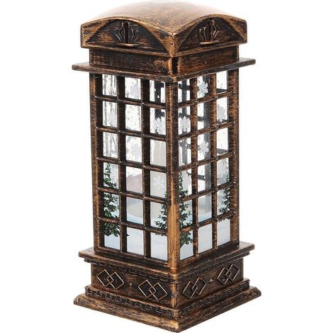 petite lanterne à vent décorative de bureau, idéale pour une fête de Noël chaleureuse.-11.5X5.3X5.3CM (1/2)