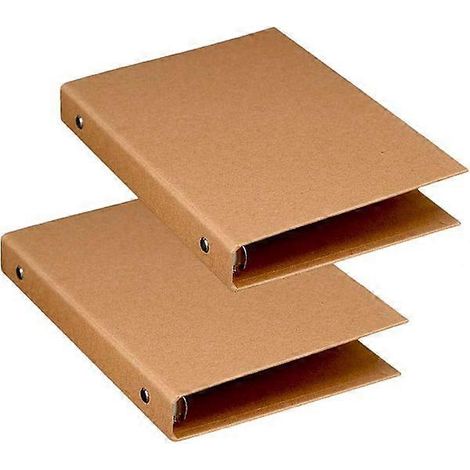 Classeur à anneaux A5, pochettes à anneaux A5, classeur à anneaux A5 6 trous, pochettes kraft A5 pour couvertures de brochures, feuilles mobiles de scrapbooking, 2 pièces (1/5)