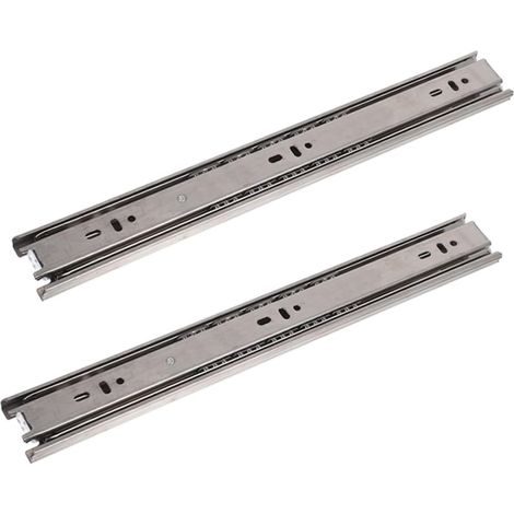 Lot de 2 glissières à billes pliables extension complète, robustes et (1/5)