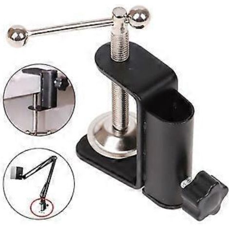 Support de lampe de bureau à fixation par pince, support de lampe en porte-à-faux, clips de fixation, base (1/5)