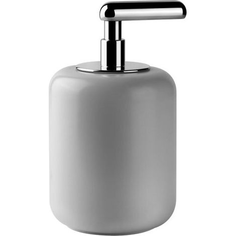 Dispensador de jabón Gessi Goccia versión de pie, en blanco GRES,