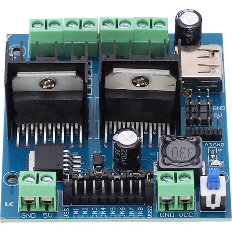 Module de pilotage moteur intelligent 4 voies L298N, carte de commande automatique pour composants électroniques (1/5)