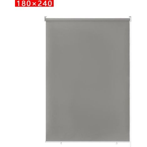 180x240cm Store Enrouleur déroulant auvent Vertical Extérieur à Enrouleur Pare-Vue pour Balcon et terrasse, Gris (1/4)