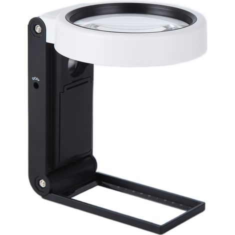 Miroir loupe pliable multifonctionnel TH-7018A avec lumière LED pour usage domestique
