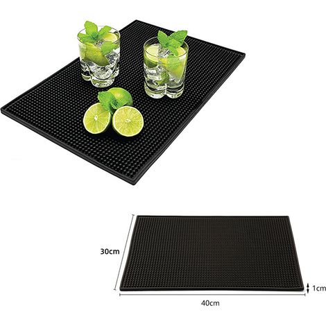 Rutschfester Untersetzer aus dickem, weichem PVC-Gummi, isolierende und wasserdurchlässige Matte, geeignet für Kaffee, Milchtee und Karaoke. (1/5)