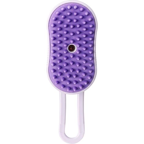 Peigne de massage avec spray vapeur, peigne pour animaux de compagnie pour enlever les poils morts, pas besoin de bain, violet (pour chats).