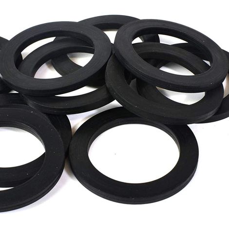 Schläfer 184610 Guarnizioni Idrauliche Universali in Gomma Piatta per Sifone 1" 1/4, Compatibili con Lira e Rondelle, per Tubo di Scarico Lavelli e Lavandini, Altezza 3mm, 5 Pezzi