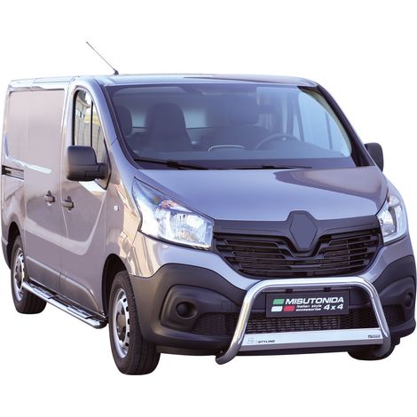Pare-buffle Avant pour Renault Trafic 2014-2019 63 mm en Acier Gris (1/5)