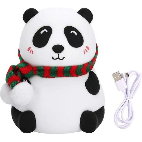 Lampe de nuit Panda en silicone, veilleuse LED multicolore d'ambiance pour chambre d'enfant ou de bébé, inspirée du film « National Treasure ». (1/4)