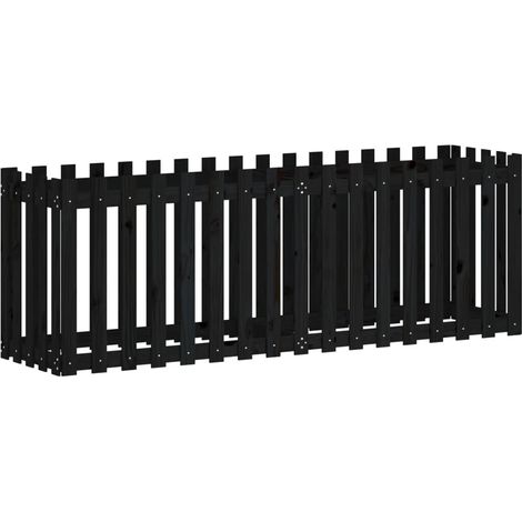 Maison Exclusive - Hochbeet Latten-Design Schwarz 200x50x70 cm Ma