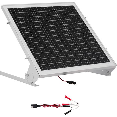 Mophorn Kit de Panel Solar Monocristalino 12 V y 20 W, con Controlador MPPT Incorporado y Soporte Ajustable, ideal para Vehículos, Autocaravanas, Remolques y Techos Residenciales, 391 x 330 x 320 mm (1/5)