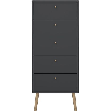 Bodo Kommode 5 Schubladen matte grau. (1/5)