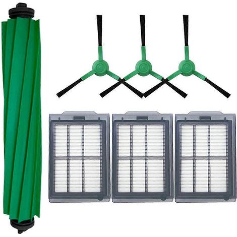 Filtre pour aspirateur brosse pour aspirateur Filtre de brosse pour aspirateur filtre pour aspirateur de remplacement Kit pour IRobot Roomba Plus 405 Combo/ 505 Combo Robot Aspirateur Main Side Brosse (1/5)