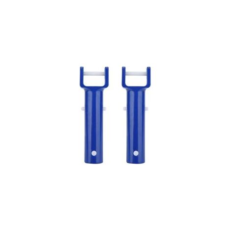 Lot de 2 Poignées en V pour Tête de Balai Piscine, Accessoires de Remplacement Bleus, Pinces de Fixation Robustes pour Entretien (1/4)
