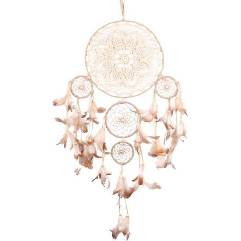 Dream Catcher Indien Attrape-rêves Plume Dentelle 5-Anneaux Capteur de Rêve Décoration Suspendue Maison Pendentif Voiture (1/4)