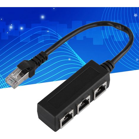Câble de Rallonge Ethernet 1 Mâle vers 3 Femelles, Diviseur de Connexion Réseau (1/5)