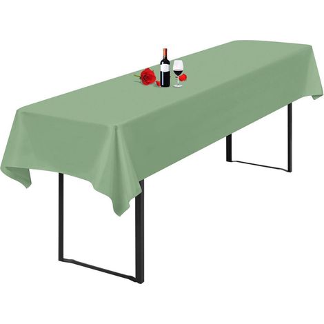 Tischdecke Bierzeltgarnitur 100x250cm wasserdicht Salbeigrün Polyester