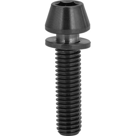 Vis de direction conique 8mm pour vélo tout terrain, boulon M5x20 avec rondelle noire