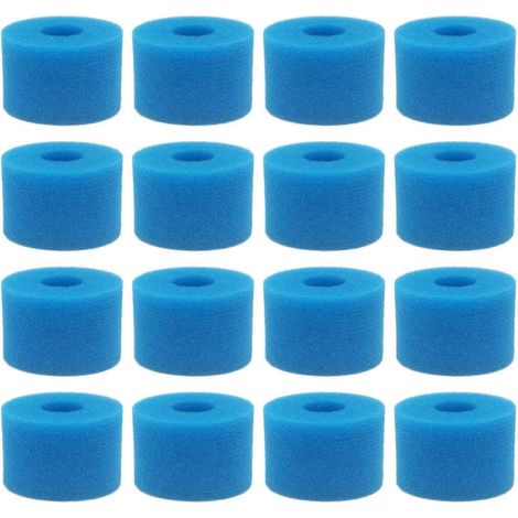 Lot de 16 filtres en mousse lavables et réutilisables pour spa Pure Spa, type S1 (1/5)