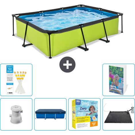 Exit Pool Rechteckig - 300x200x65 cm - 7-teilig S234
