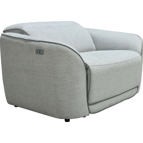 Poltrona relax elettrica in Tessuto chiné Grigio  - OZARTO (1/5)