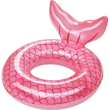 Bouée gonflable pour enfants en forme de sirène, parfaite pour les activités aquatiques estivales, idéale pour les fêtes à la plage et à la piscine. (1/5)