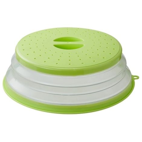 Lot micro-ondes pliable vert avec couvercle et crochet (1/5)