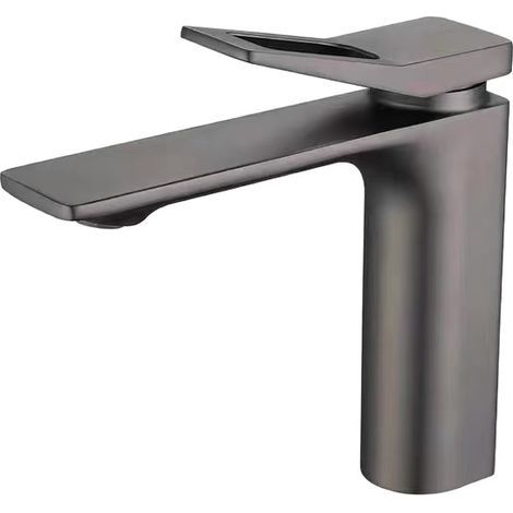 Bathroom taps, stainless steel taps, hot and cold water taps - anthracite grey (1/5)