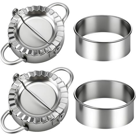 BUNTHAUS Kit de 4 Moules à Raviolis en Acier Inoxydable, Ravioli Maker Professionnel, Ustensiles de Cuisine pour la Maison