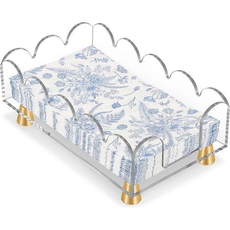 Transparenter Gästehandtuchhalter, Tablett für Bad und Küche, Einweg-Papierhandtücher für Partys und Hochzeiten. (1/5)