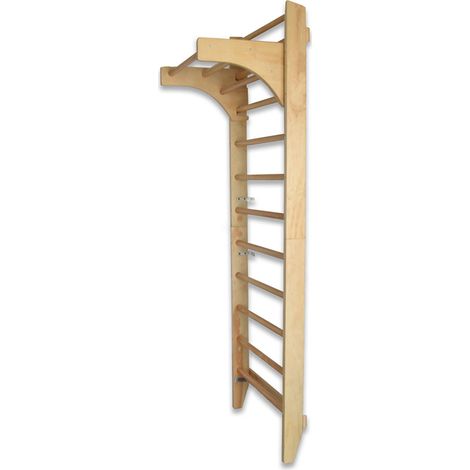 Sprossenwand Kletterwand Turnwand Klettergerüst Turngerät mit variabler Klimmzugstange 10 Sprossen bis 120Kg