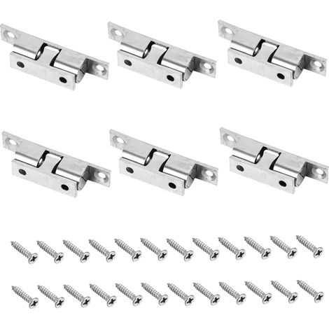 Lot de 6 loquets placard avec double rouleau en laiton et vis. (1/5)