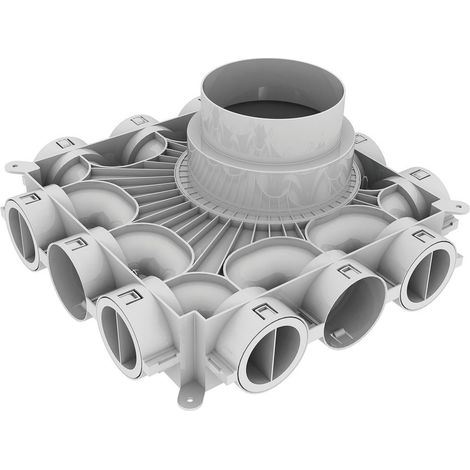 Vaillant Distribuidor de aire de baja altura para manguera de aire redonda 75/62 mm, 0020231945