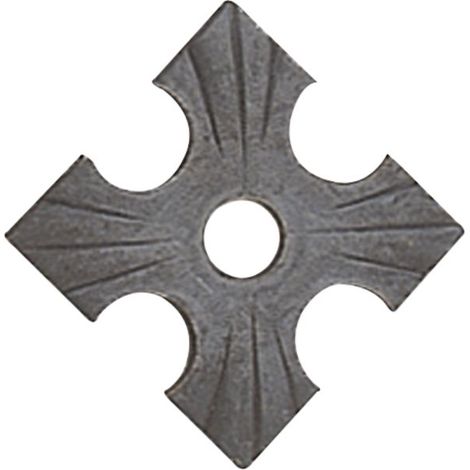 Zierrosette (Pfettenscheibe) 70x70x4mm, Bohr-ø 13 mm, Stahl schwarz pulverbesch. (1/2)