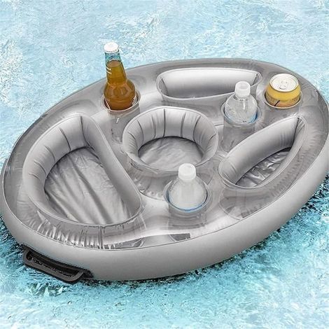 Aufblasbare schwimmende Bar mit aufblasbarem Getränkehalter für den Pool – geeignet für Partys – Farbe(n): –