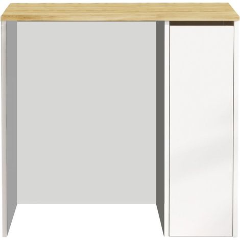 Rangement pour machine à laver avec plateau et placard latéral