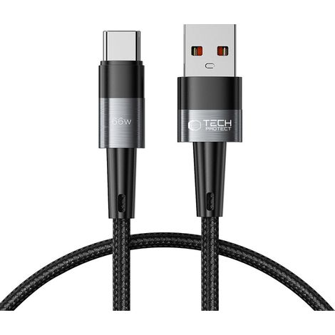 Cable USB-C - USB-A de 66 W y 6 A, 0,25 m - gris (1/5)