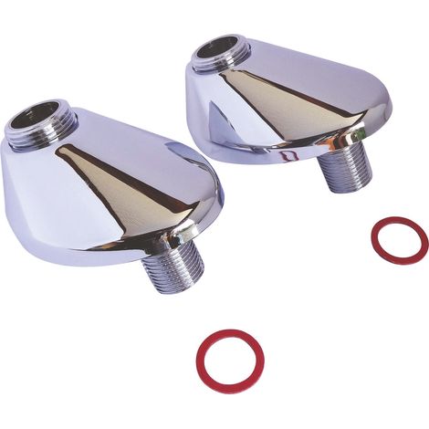 Raccord excentré de 45mm avec rosace - M15/21 M20/27 (1/4)