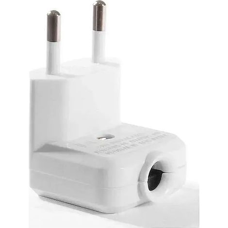 Clavija trasmueble 10A 250V blanco salida lateral Famatel 1003