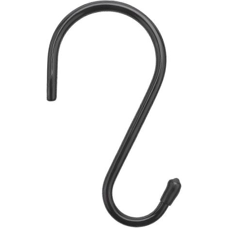 Filiyano-Lot de 12 crochets en S robustes en acier recouvert de caoutchouc antidérapant, 15 cm - Crochets multifonctionnels pour penderie, cuisine (1/5)