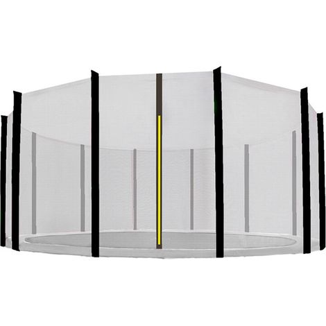 Aga Sicherheitsnetz für Trampolin 500 cm für 12 Stangen Schwarzes Netz / Schwarz
