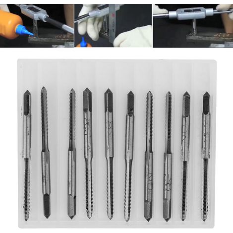 10 tarauds manuels métriques en acier au carbone pour filetage M2, M4, M6, M8, M2 (1/5)