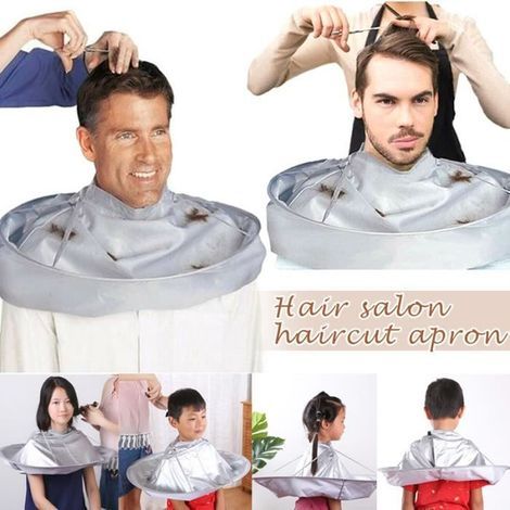 adulte pliable Cape De Coupe cheveux parapluie imperméable barbier pour Salon de coiffure spécial Avec tondeuse à cheveux (1/4)