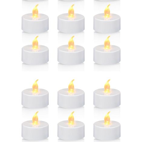 Bougie Led - Effet Flamme Vacillante - Minuteur 6h On 18h Off - Intérieur Et Extérieur - Lot De 12 (1/5)