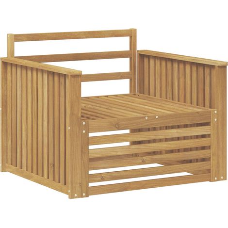 Maison Exclusive - Outdoor-Sofa Massivholz Akazie Weiß (1/5)