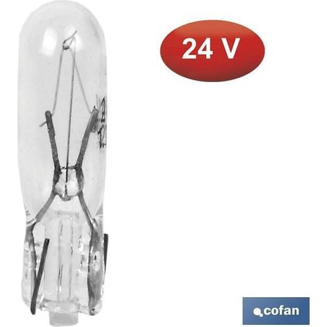 COFAN lámpara s/casquillo w1,2-t5 (w2x4, 6d) 24v venta unitaria