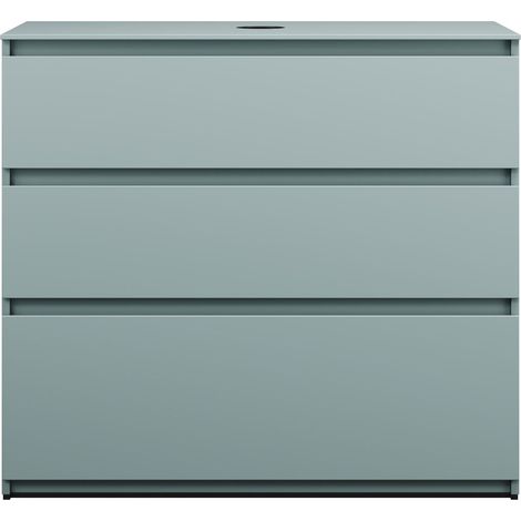 burgbad Lin20 mueble bajo para lavabo con consola, 3 extraíbles,