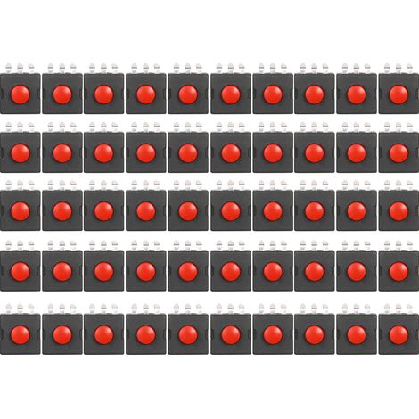 50 unidades de linternas recargables con interruptor de 3 pines, botón pulsador de 4 mm, microinterruptor de potencia para proyectos electrónicos de bricolaje para linternas eléctricas. (1/5)