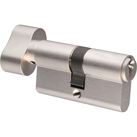 Cylindre F5S à bouton 30x30mm - finition nickelé satin - 3 clés IFAM